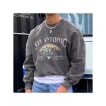 San Antonio Print Vintage Versatile Sweatshirt