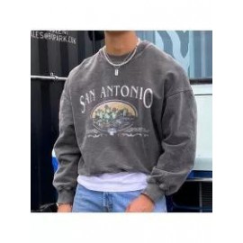 San Antonio Print Vintage Versatile Sweatshirt
