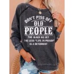 Letter Print Long Sleeve Sweatshirt