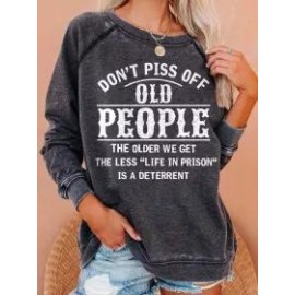 Letter Print Long Sleeve Sweatshirt