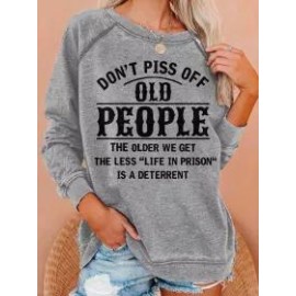 Letter Print Long Sleeve Sweatshirt