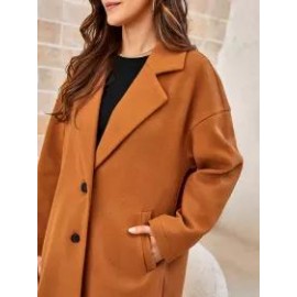 Women's Solid Color Long-sleeved Coat