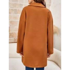 Women's Solid Color Long-sleeved Coat