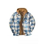 Mens Winter Plaid Thick Casual Jacket