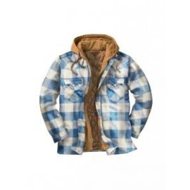 Mens Winter Plaid Thick Casual Jacket