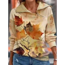 Casual Vintage Paisley Print Long Sleeve Sweatshirt