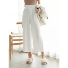 High waist drape straight-leg pants