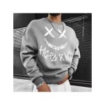 Men's Printed Casual Oversized Sweatshirt