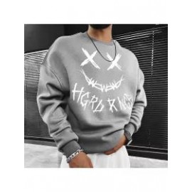 Men's Printed Casual Oversized Sweatshirt