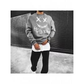 Men's Printed Casual Oversized Sweatshirt