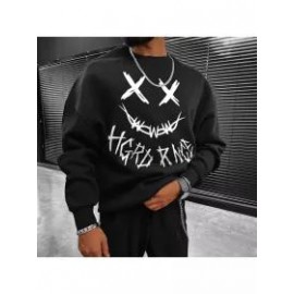 Men's Printed Casual Oversized Sweatshirt