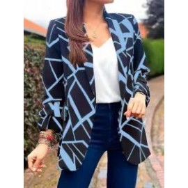 Fall/Autumn Fashion Print Lapel Blazer