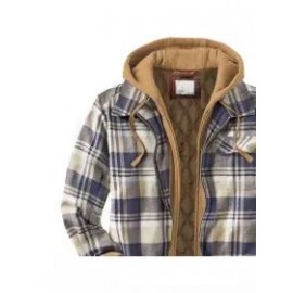 Men's Autumn & Winter Outdoor Casual Checked Hooded Jacket