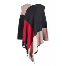 Coloured Tassel V-neck Cape