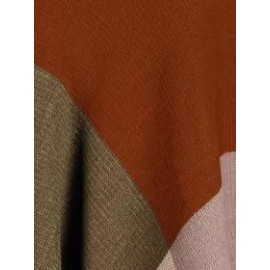 Coloured Tassel V-neck Cape