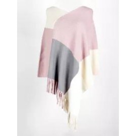 Coloured Tassel V-neck Cape