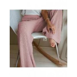 Casual knitted wide-leg pants