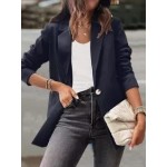 Casual Solid Color Long Sleeve Blazer