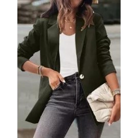 Casual Solid Color Long Sleeve Blazer