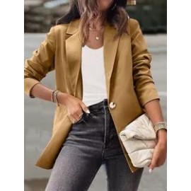 Casual Solid Color Long Sleeve Blazer