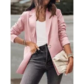 Casual Solid Color Long Sleeve Blazer