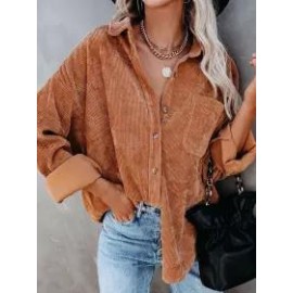 Oversize A Lapel Solid Long Sleeve Casual Outwear
