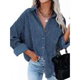 Oversize A Lapel Solid Long Sleeve Casual Outwear