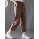 Loose Cotton And Linen Casual Pants