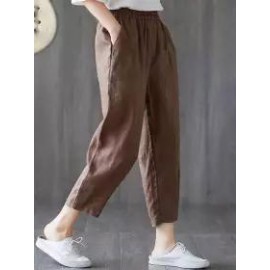 Loose Cotton And Linen Casual Pants
