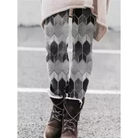 Fashion Print Elasticity Hundred Bottoming Pants