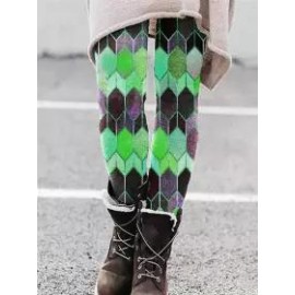 Fashion Print Elasticity Hundred Bottoming Pants