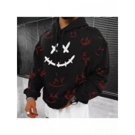 Men's Casual Smiley Print Sweatshirt Hoodie