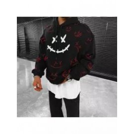Men's Casual Smiley Print Sweatshirt Hoodie