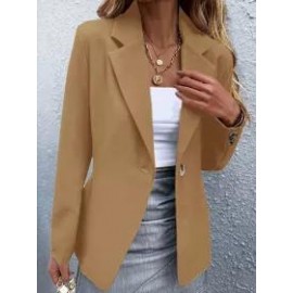 Fall/Winter Casual Long-sleeved Solid Color Blazer