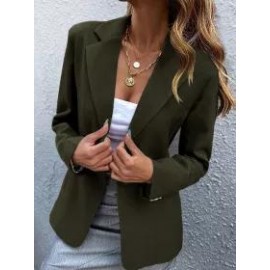 Fall/Winter Casual Long-sleeved Solid Color Blazer
