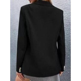 Fall/Winter Casual Long-sleeved Solid Color Blazer