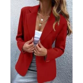 Fall/Winter Casual Long-sleeved Solid Color Blazer