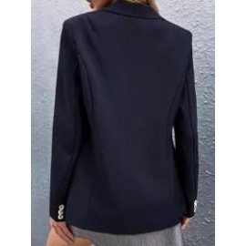 Fall/Winter Casual Long-sleeved Solid Color Blazer