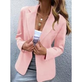 Fall/Winter Casual Long-sleeved Solid Color Blazer