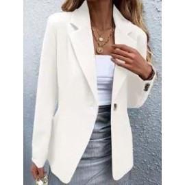 Fall/Winter Casual Long-sleeved Solid Color Blazer